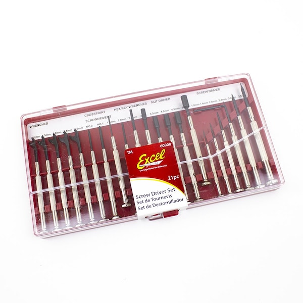 Excel Blades Wrench and Screw Driver Mini Hobby Tool Set 21 Pieces, 12pk 60008 - main